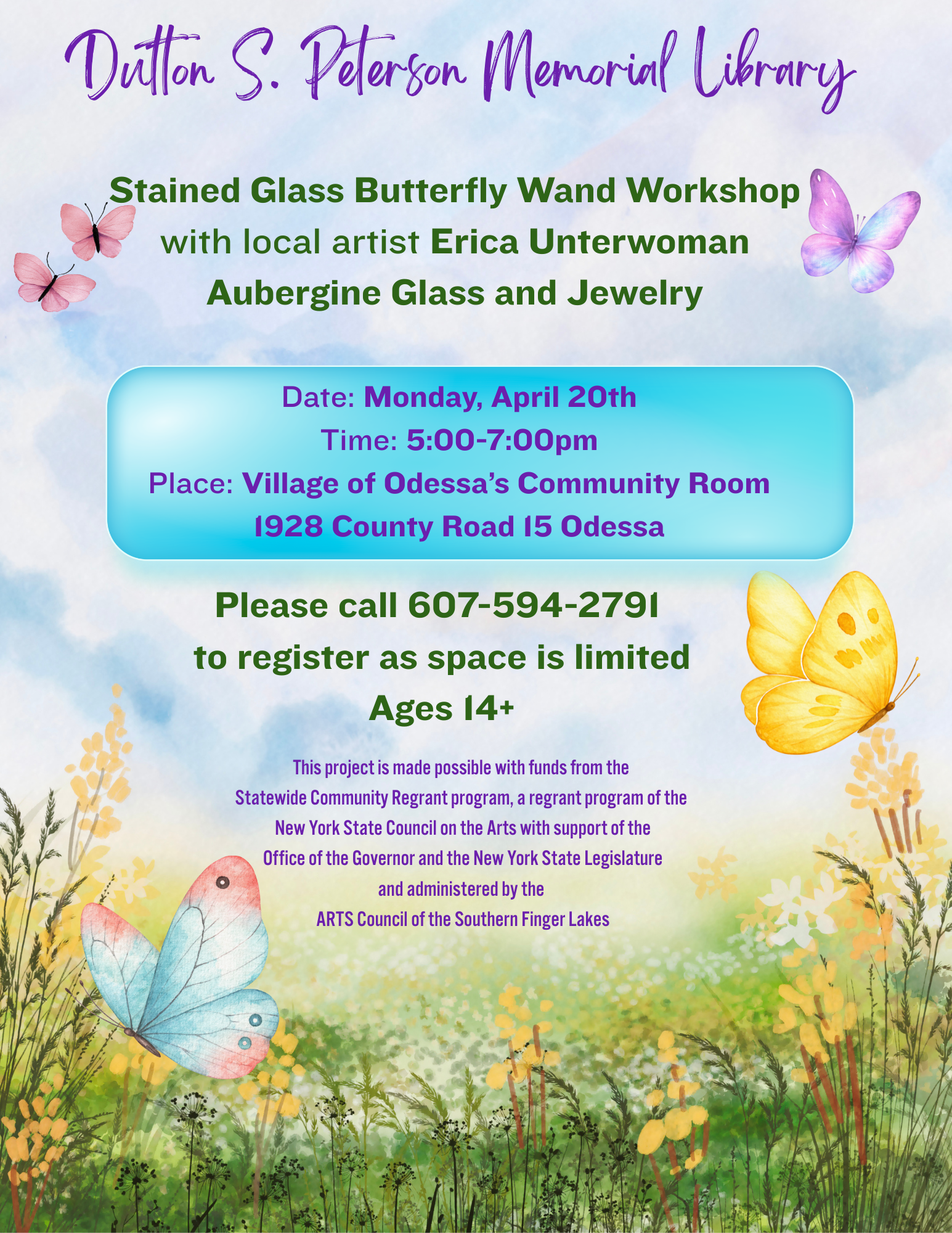 Stained Glass Butterfly Wands