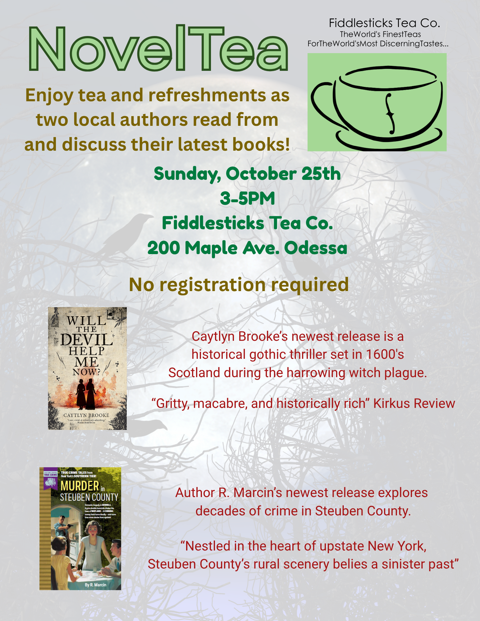 flyer with two book covers